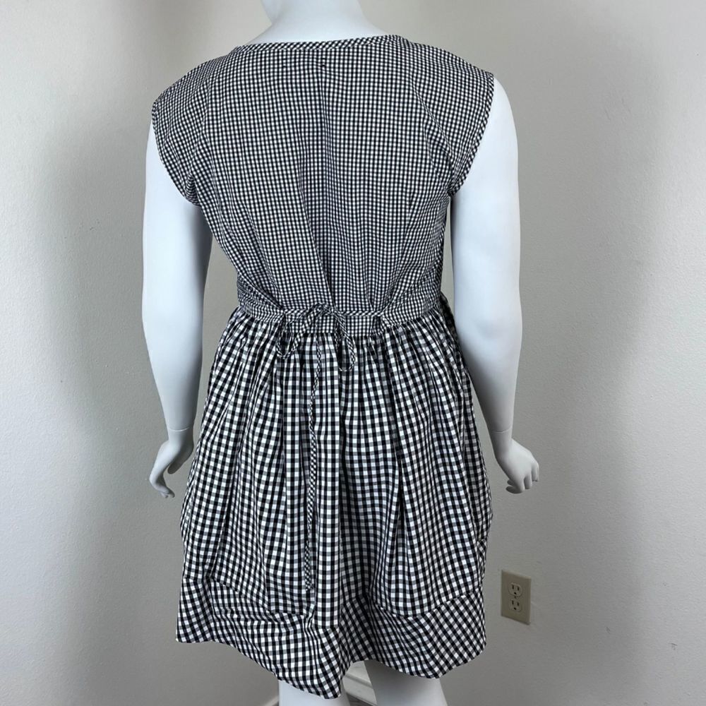 Madewell Women Size L Crepe Gingham Cotton Fit & Flare Baby Doll Mini NEW Dress - Picture 13 of 17